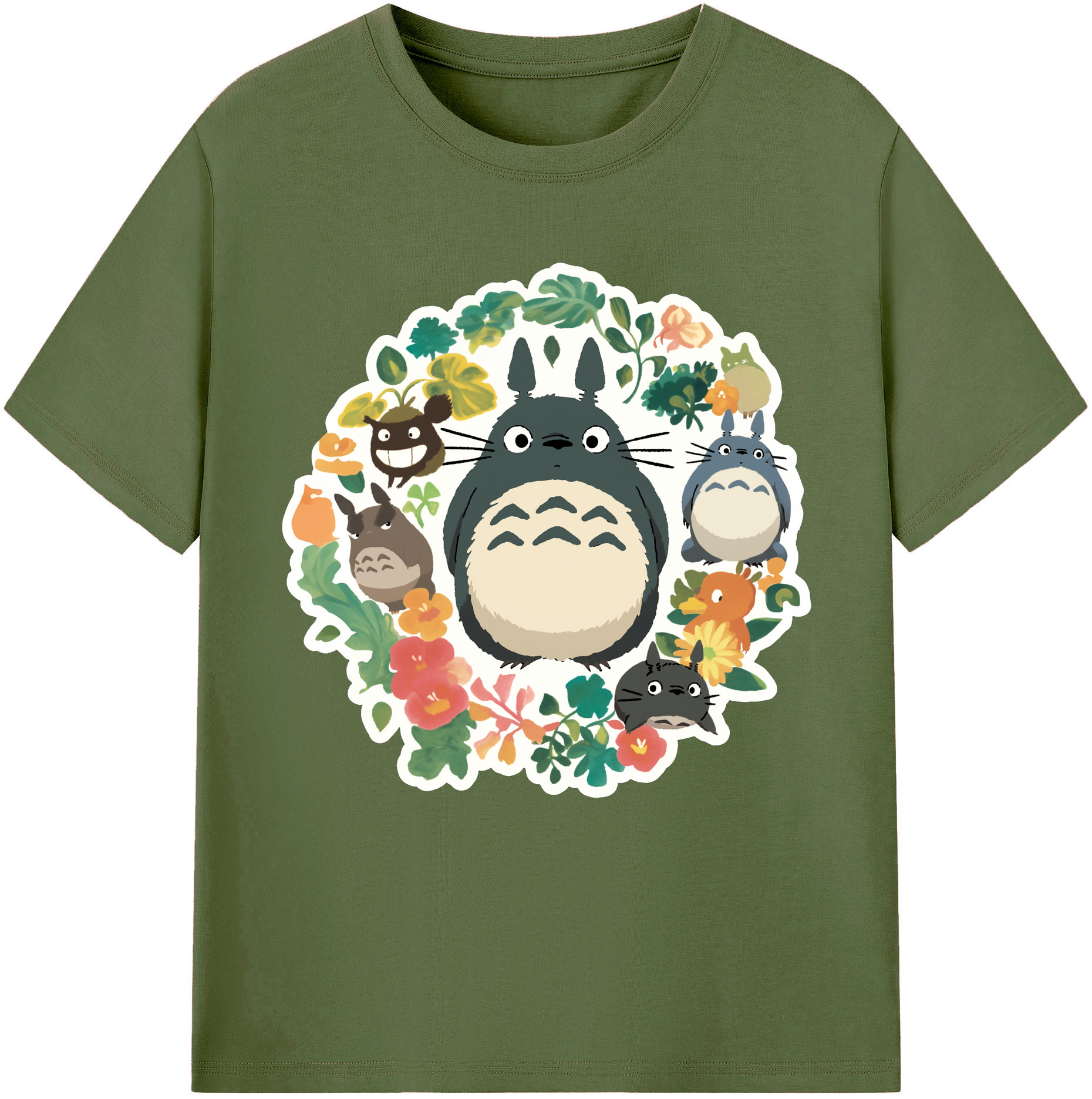 （画像用） となりのトトロ 草壁メイ 草壁サツキ My Neighbor Totoro Satsuki Kusakabe Mei Kusakabe 綿100％半袖Tシャツ（フロントプリント）